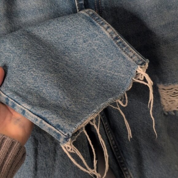 Divided H&amp;M Womens Blue Distressed Jeans - Picture 3 of 4